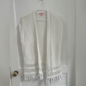 Lilly Pulitzer Bedford 23748 Resort White Open Front Cardigan Cover-up XXS/XS